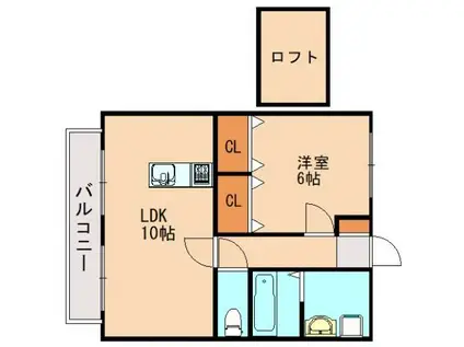 セレクトK(1LDK/1階)の間取り写真