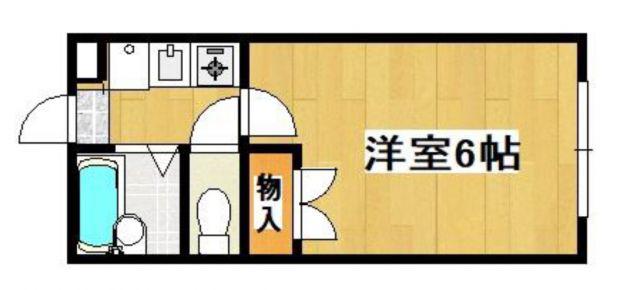 レオパレスシーサイド(1K/1階)の間取り写真
