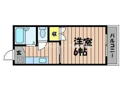 ブライトライツ くらしき(1K/5階)の間取り写真