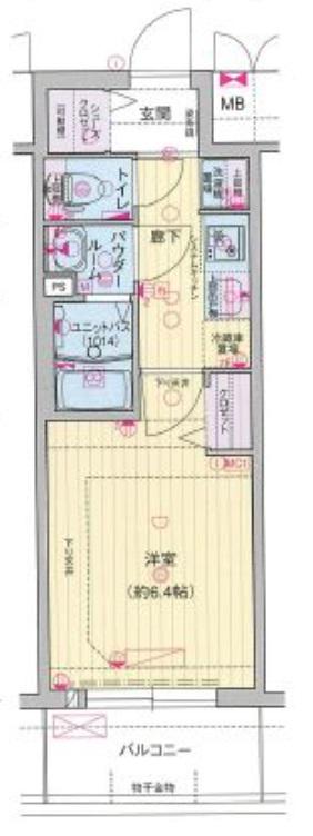 プレサンス DOMECITY コレーレ(1K/11階)の間取り写真
