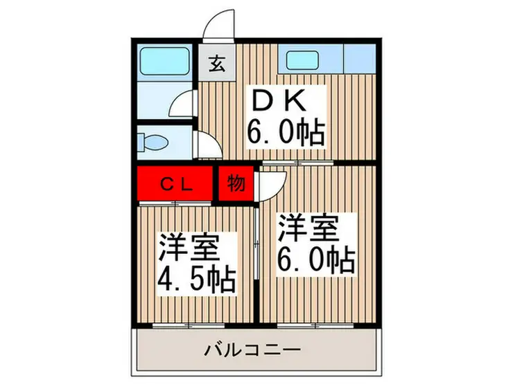 第2天野マンション 1階階 間取り