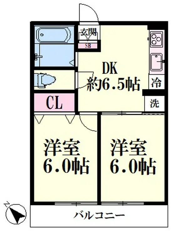 スカイハイツ 2階階 間取り