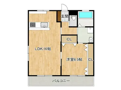 アッパーヤード(1LDK/1階)の間取り写真