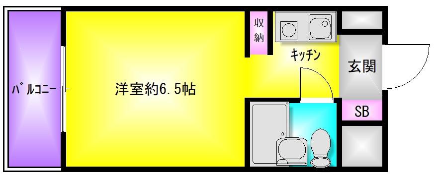 モリタハイツ(1K/5階)の間取り写真
