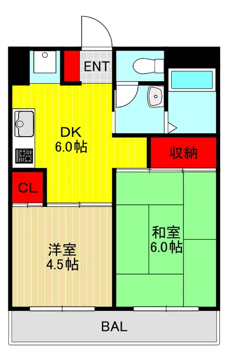 NFコーポ西川口 7階階 間取り