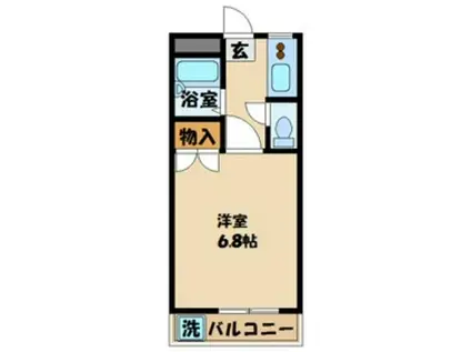 メゾンキム(1K/3階)の間取り写真