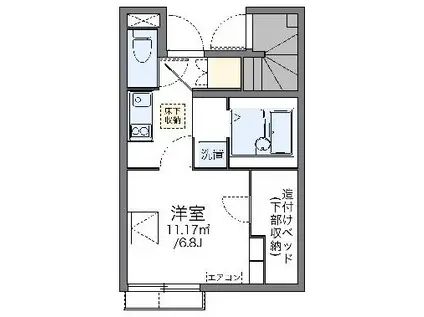 レオネクストさくらやIV(1K/1階)の間取り写真