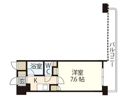 ダイアパレス国泰寺弐番館(1K/2階)の間取り写真