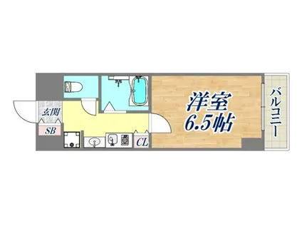 ロイヤルヒル神戸三ノ宮2(1K/4階)の間取り写真