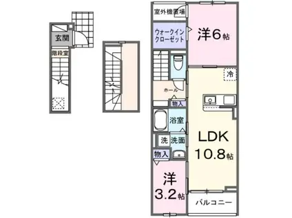エアリーみとよ II(2LDK/3階)の間取り写真