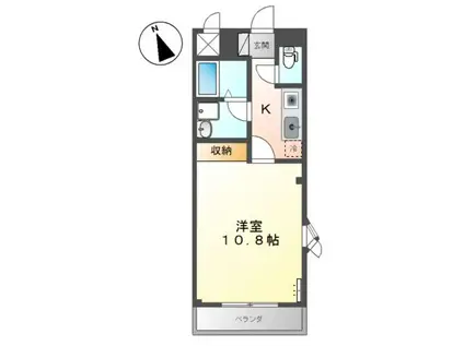 グリーンパレス(1K/3階)の間取り写真