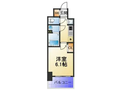 アドバンス北大阪アルタノ(1K/9階)の間取り写真