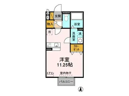 NAGOMI(ワンルーム/1階)の間取り写真