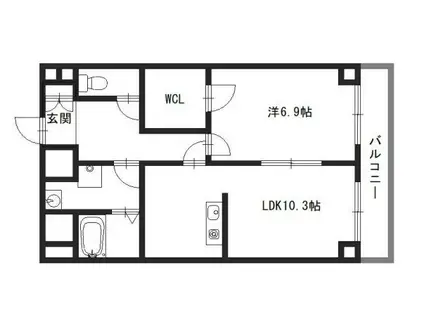 CAPITAL.I姫路(1LDK/8階)の間取り写真