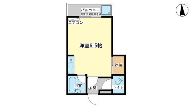 エクセルハイツ(ワンルーム/1階)の間取り写真