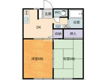 スモールバレーE(2DK/2階)の間取り写真