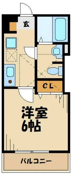 プラウランド京王堀之内 2階階 間取り