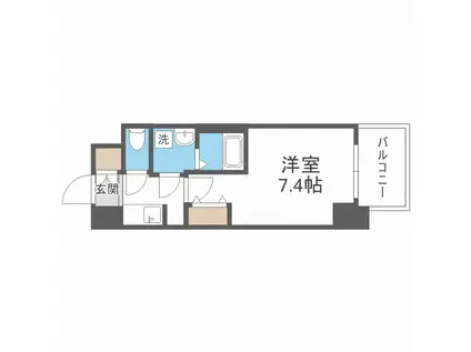 サムティ福島PORTA(1K/2階)の間取り写真