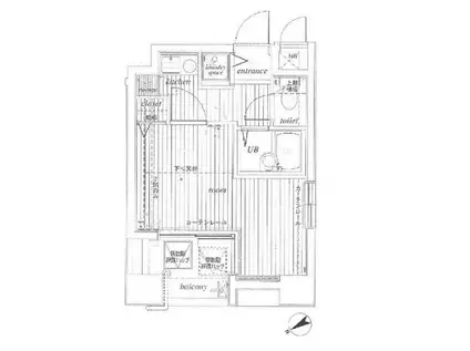 サンテミリオン三田(1K/8階)の間取り写真