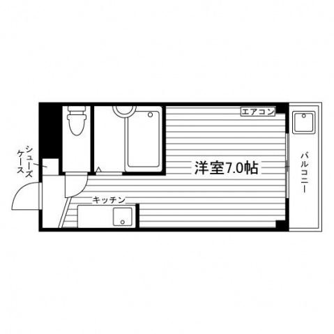 城戸マンション(ワンルーム/4階)の間取り写真