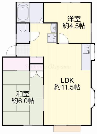センティア園(2LDK/1階)の間取り写真
