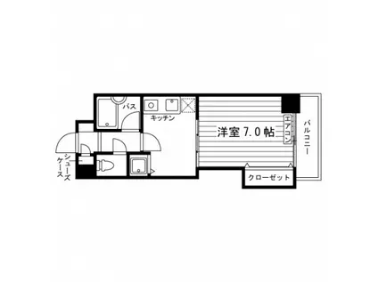 フィガロハウゼン(1K/1階)の間取り写真