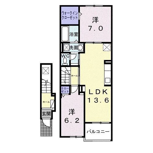 カームデイズ(2LDK/2階)の間取り写真