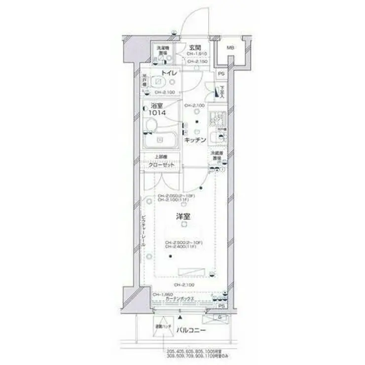 パレステュディオ新宿パークサイド 11階階 間取り