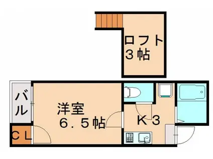 アドヴァンス松香台(1K/1階)の間取り写真