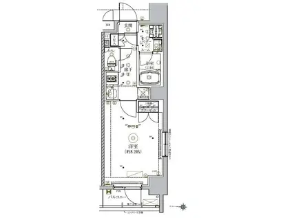 RELUXIA本所吾妻橋II(1K/5階)の間取り写真