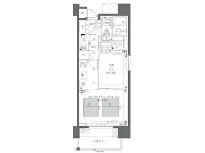 ZOOM日本橋蛎殻町 ZOOM日本橋蛎殻町(1LDK/2階)の間取り写真