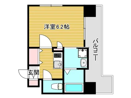 LUXE難波イースト(1K/9階)の間取り写真