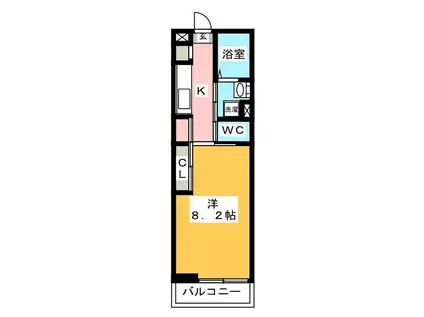 リブリ・AVENUE(1K/1階)の間取り写真