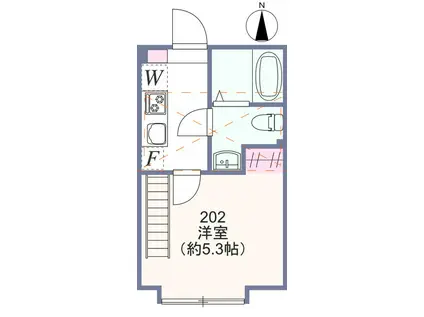 アザーレ・クオン日吉(1K/2階)の間取り写真