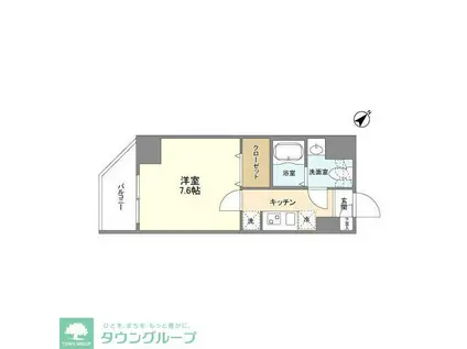 アルファコート王子2(1K/10階)の間取り写真