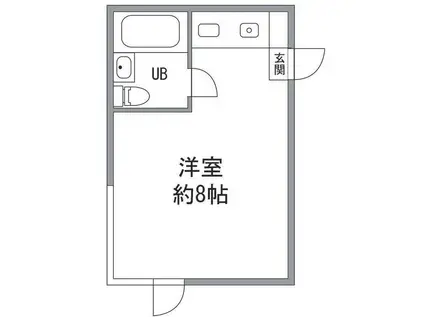 岡ビル(ワンルーム/11階)の間取り写真