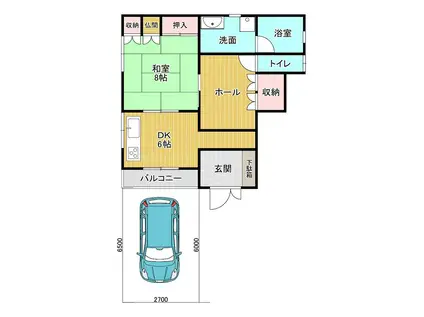 大美野坂本マンション(1DK/1階)の間取り写真