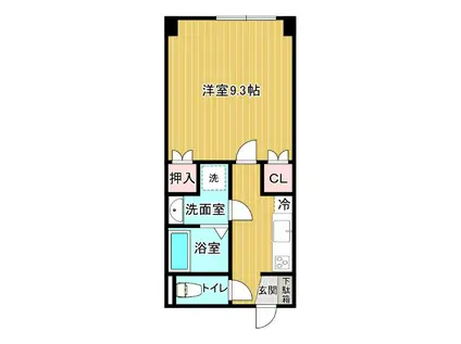 ブライト藤木(1K/2階)の間取り写真