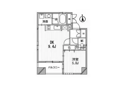 クリオ三田ラ・モード(1DK/7階)の間取り写真