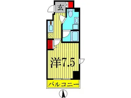 アルマド-ラ亀戸(1K/5階)の間取り写真