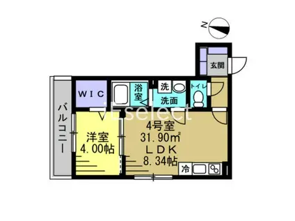 メゾン・ド・PLUM蘇我(1LDK/2階)の間取り写真