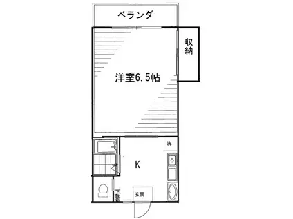永和第5ビル(1K/3階)の間取り写真