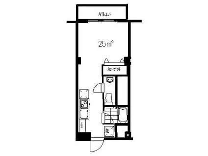 第6朝日ビル(ワンルーム/5階)の間取り写真