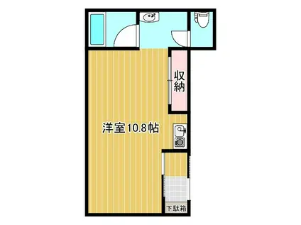 MAISON DE CHOCOLAT(ワンルーム/1階)の間取り写真