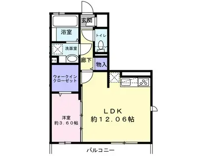 LA VIE CHAUD  A館(1LDK/3階)の間取り写真