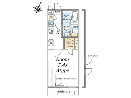 リブリ・さいたま市桜区中島3(1K/2階)の間取り写真