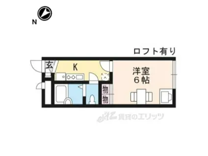 レオパレススイート(1K/2階)の間取り写真