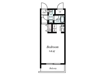 ラフィネスクロスロード博多ステーション(1K/7階)の間取り写真