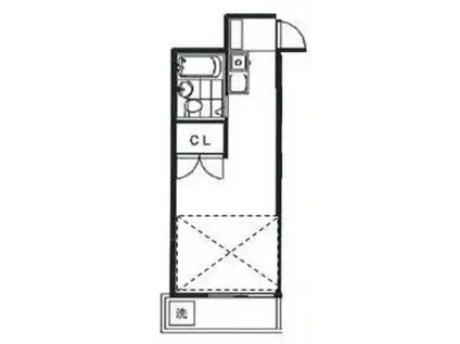 メゾン立川(ワンルーム/2階)の間取り写真