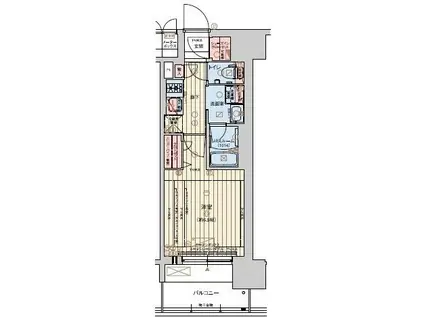 レオンヴァリエ長堀通(1K/5階)の間取り写真